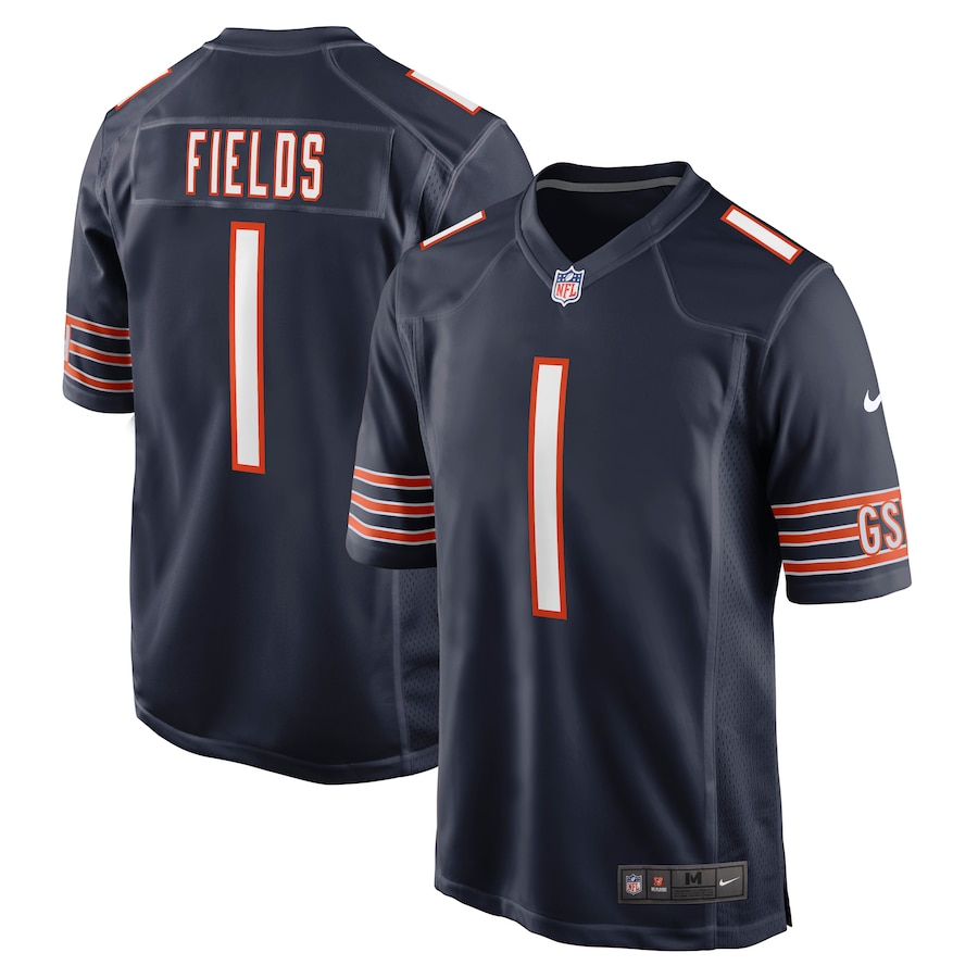 Youth Chicago Bears Justin Fields  Navy Game Jersey