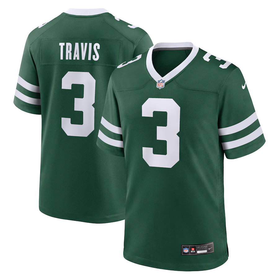 Jordan Travis New York Jets  Team Game Jersey - Legacy Green