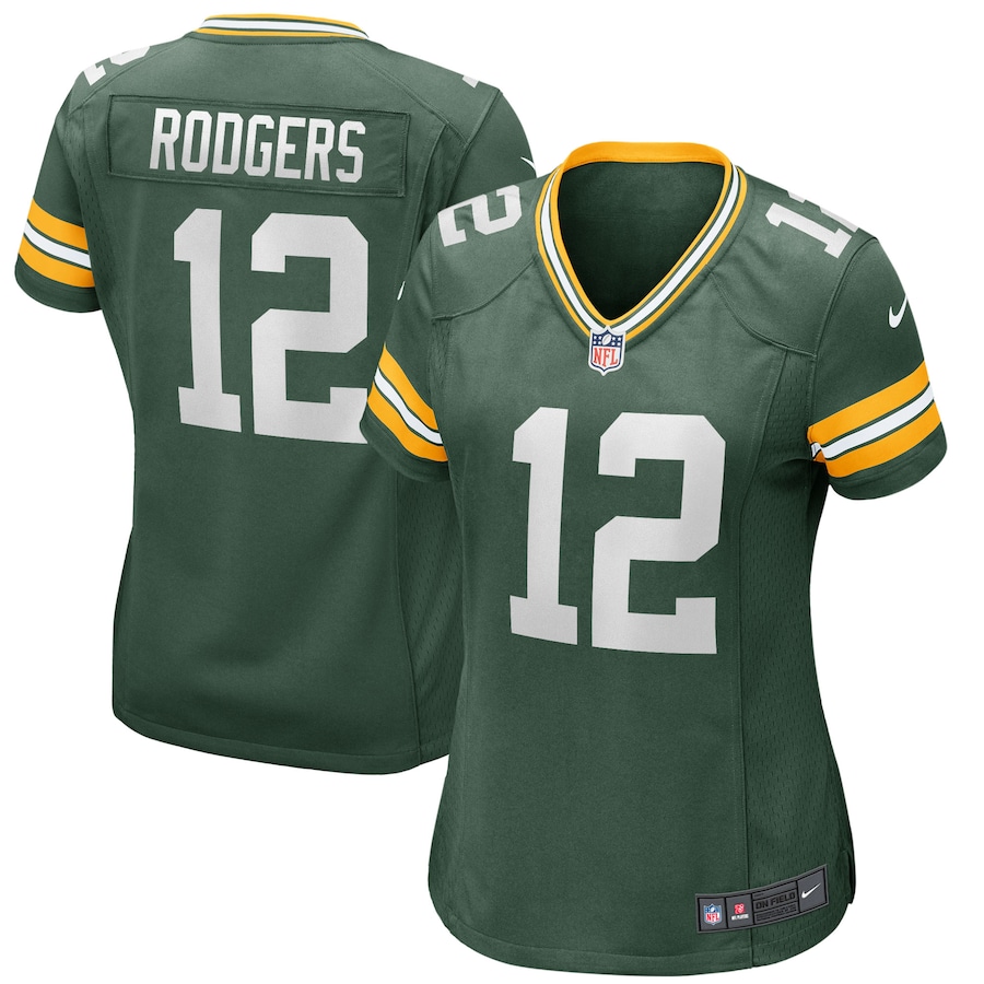Womens Green Bay Packers Aaron Rodgers  Green Player Jersey