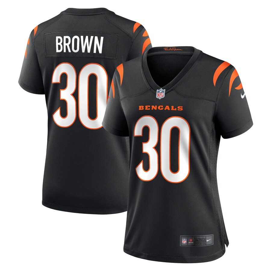Womens Cincinnati Bengals Chase Brown   Black Team Game Jersey
