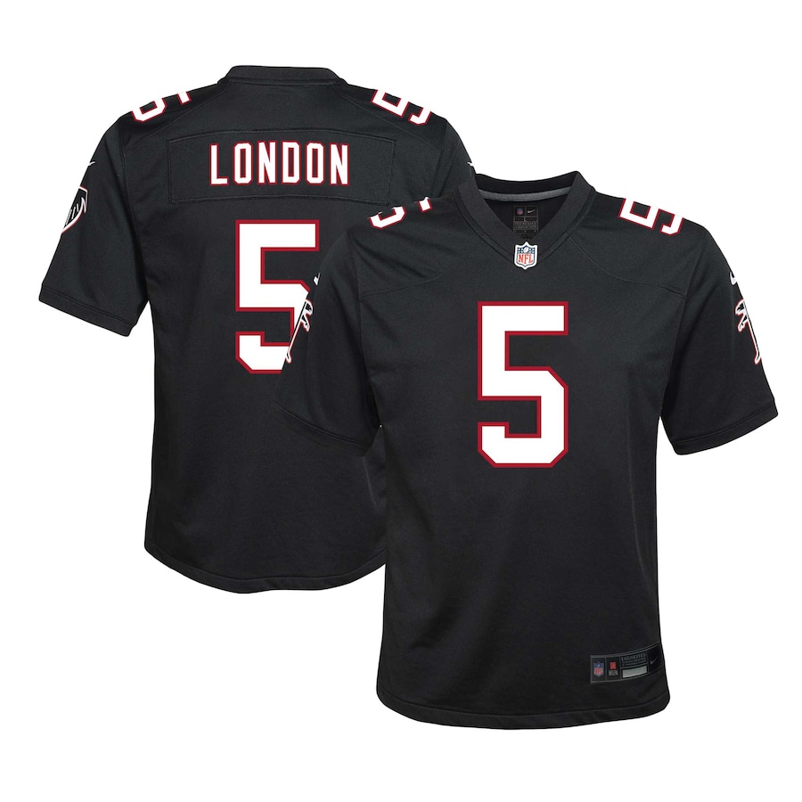 Youth Atlanta Falcons Drake London  Black Game Jersey