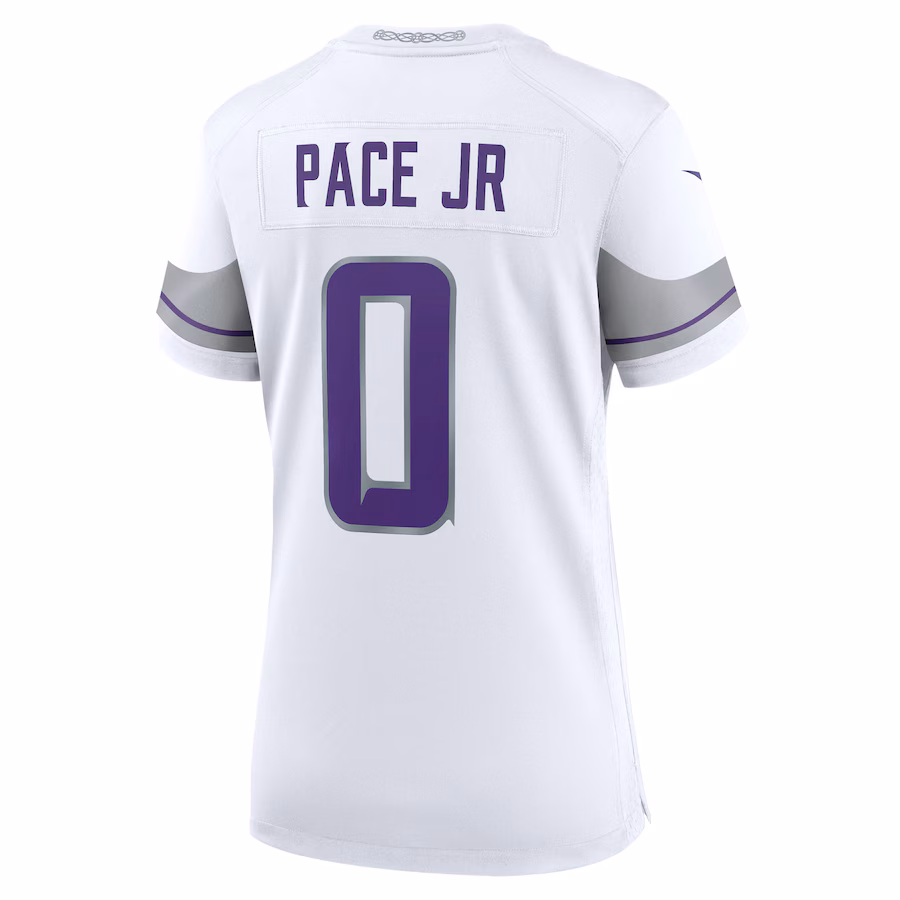 Women's Minnesota Vikings Ivan Pace Jr  White Alternate Game Player Jersey