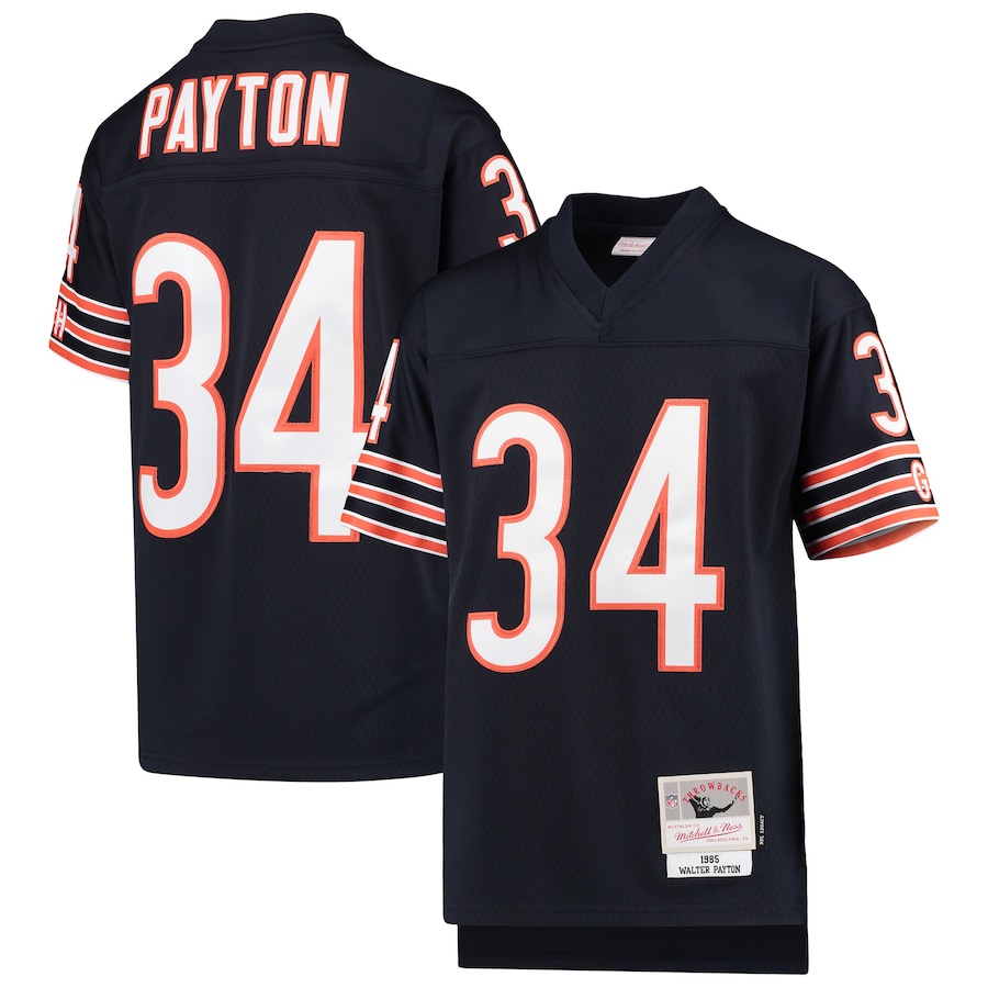 Youth Chicago Bears Walter Payton  Navy 1985 Legacy Retired Player Jersey