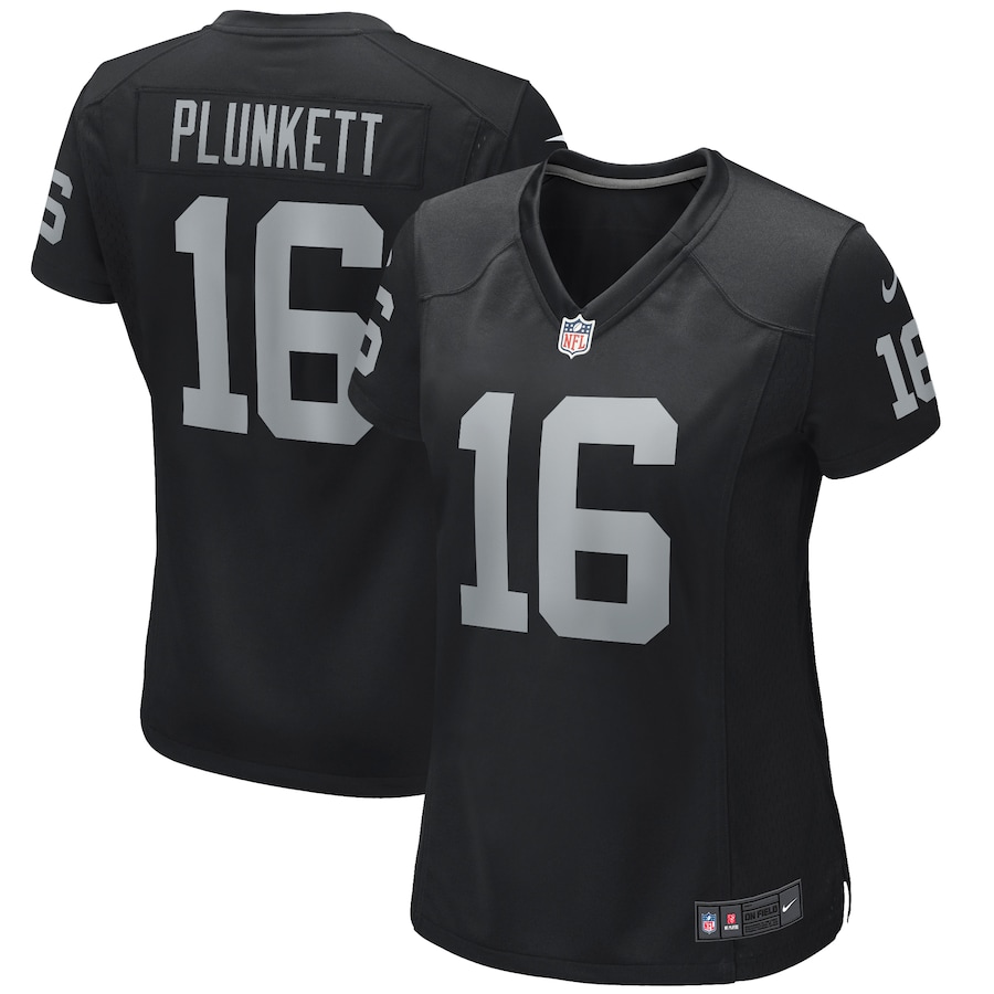 Womens Las Vegas Raiders Jim Plunkett  Black Game Retired Player Jersey