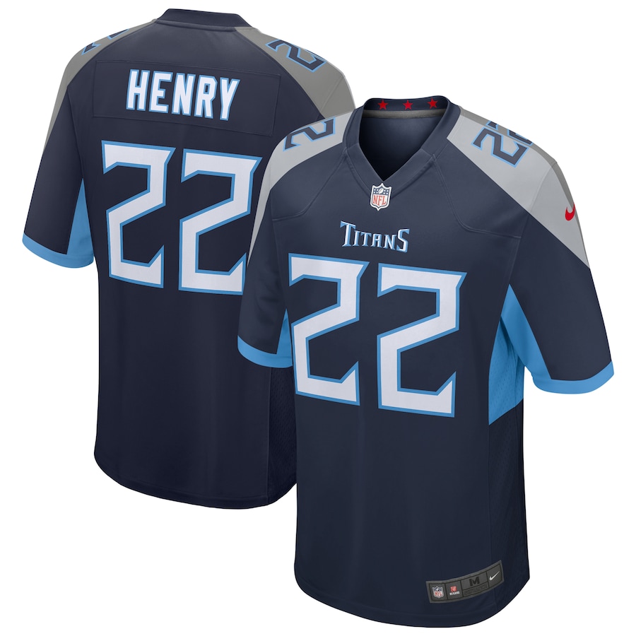 Mens Tennessee Titans Derrick Henry  Navy Game Jersey