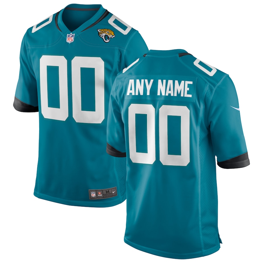 Youth Jacksonville Jaguars  Teal Custom Game Jersey