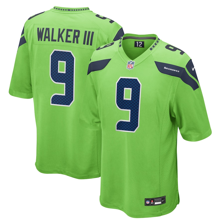 Mens Seattle Seahawks Kenneth Walker III  Neon Green  Game Jersey