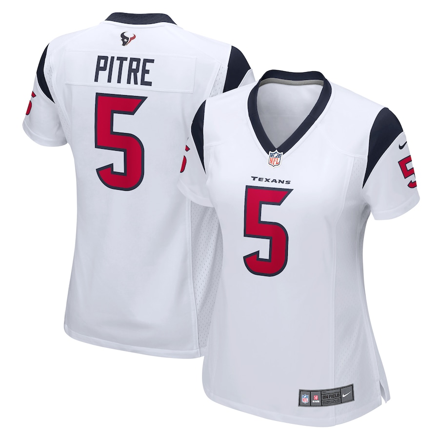 Womens Houston Texans Jalen Pitre  White Game Player Jersey