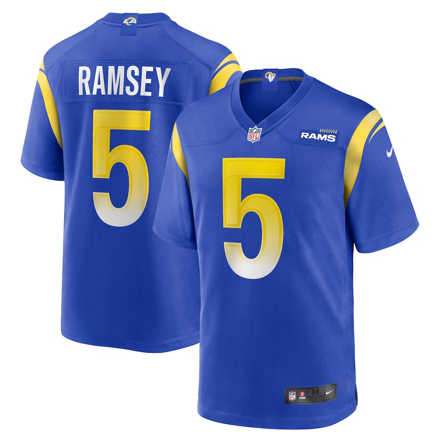 Mens Los Angeles Rams Jalen Ramsey  Royal Team Game Jersey