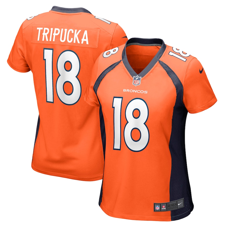 Womens Denver Broncos Frank Tripucka  Orange Retired Player Jersey