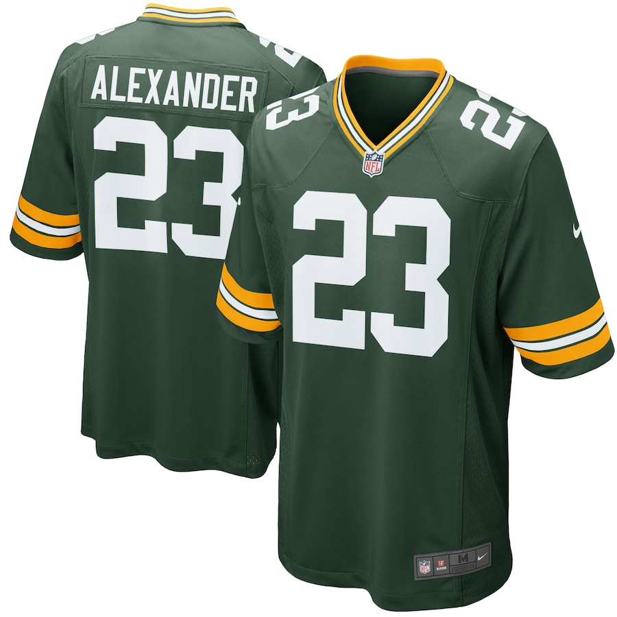 Mens Green Bay Packers Jaire Alexander  Green Game Player Jersey