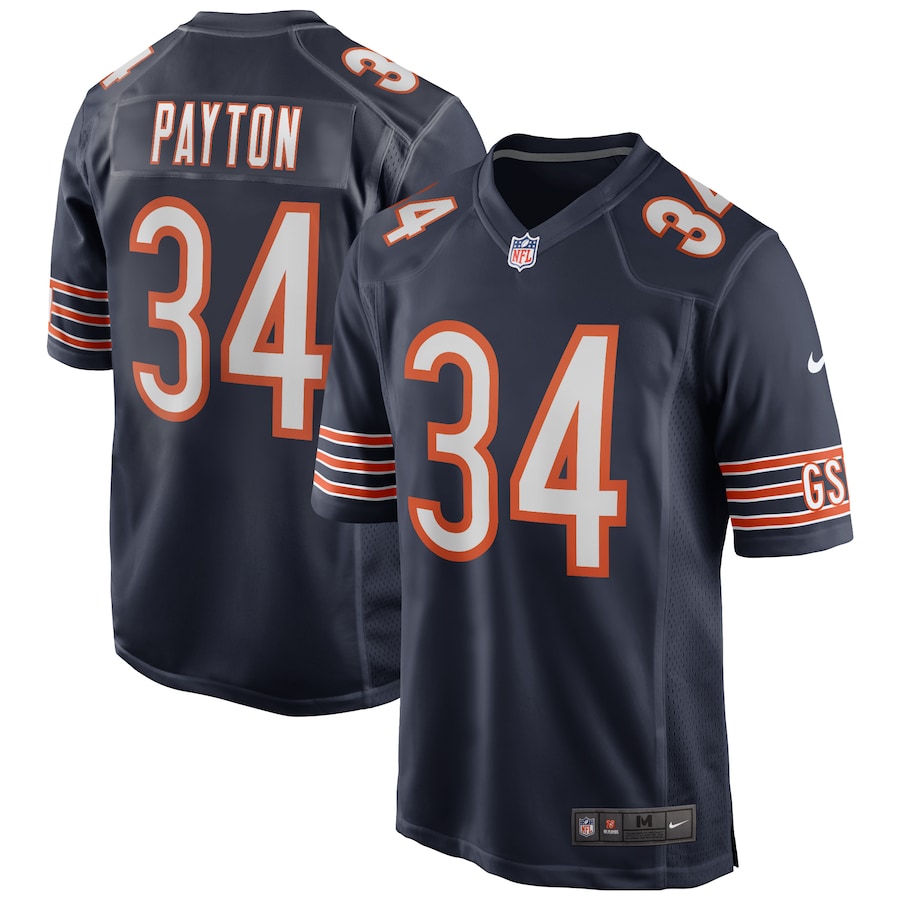 Mens Chicago Bears Walter Payton  Navy Game Retired Player Jersey