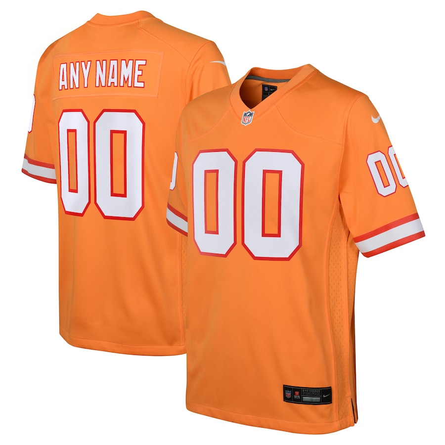 Youth Tampa Bay Buccaneers  Orange Custom Throwback Game Jersey