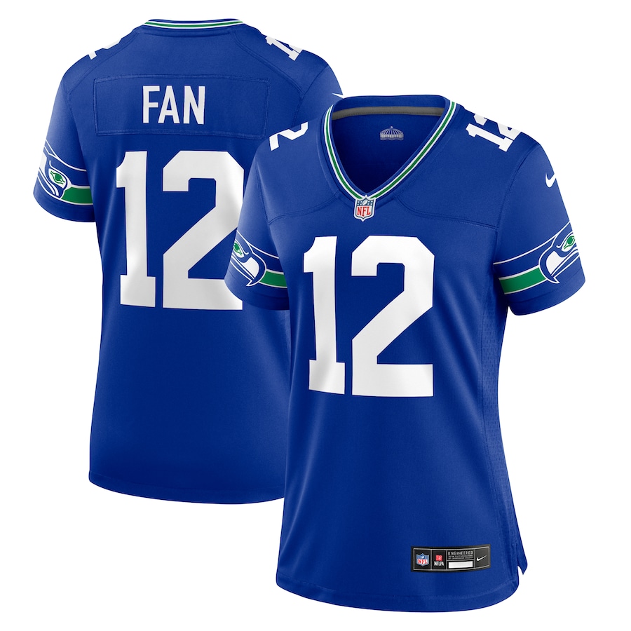 Womens Seattle Seahawks 12s  Royal Player Jersey