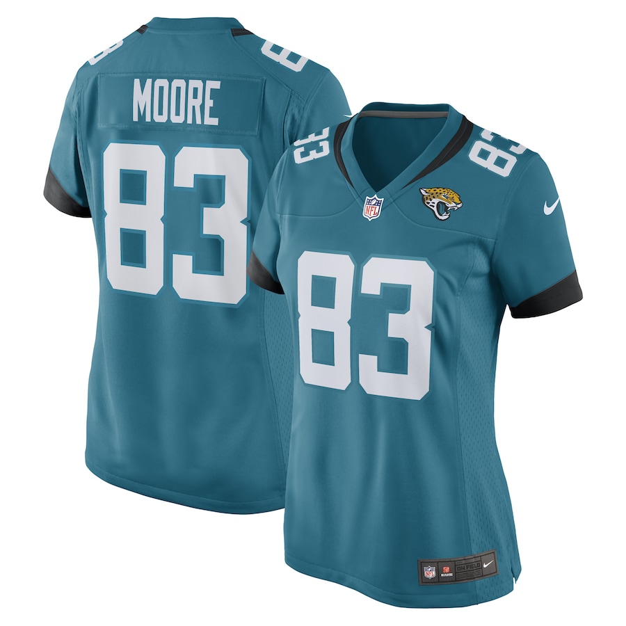 Womens Jacksonville Jaguars Jaylon Moore  Teal Game Player Jersey