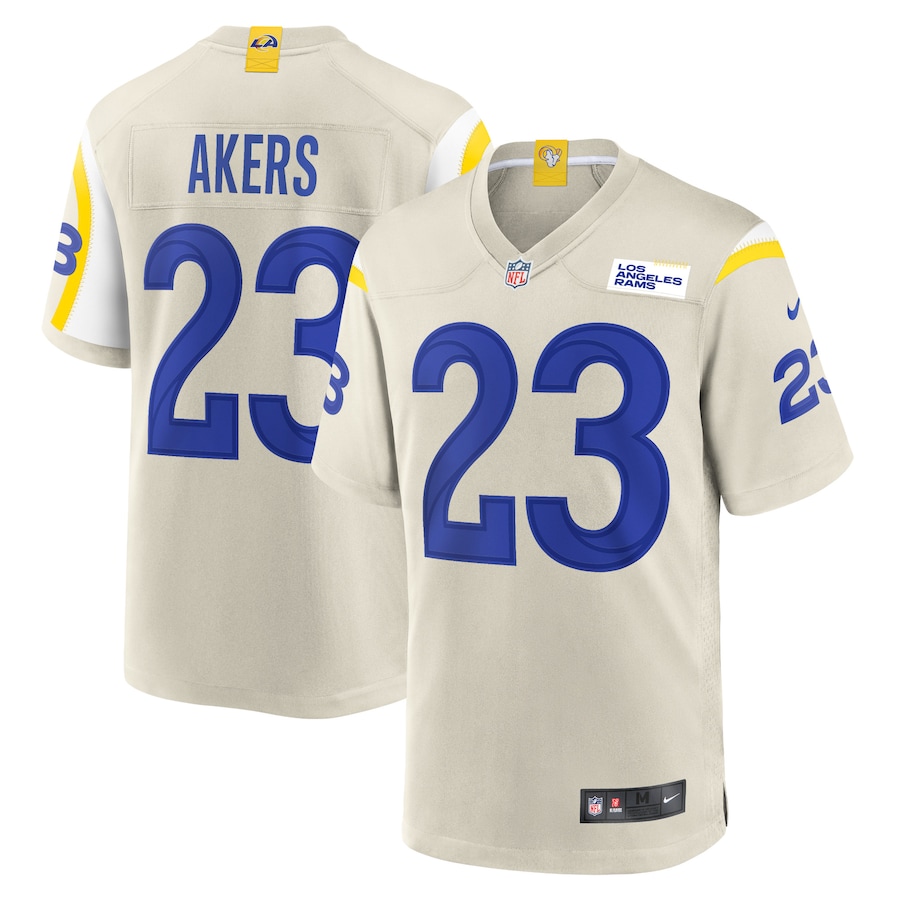 Mens Los Angeles Rams Cam Akers  Bone Game Jersey