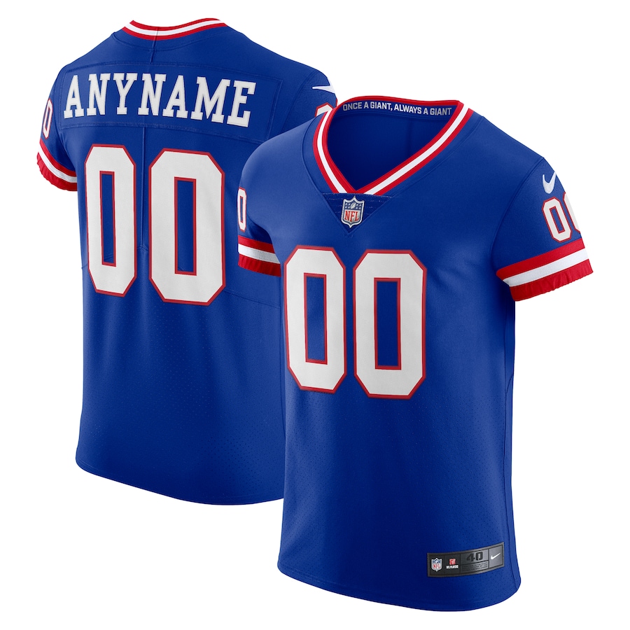 Mens New York Giants  Blue  Vapor F.U.S.E. Elite Custom Jersey