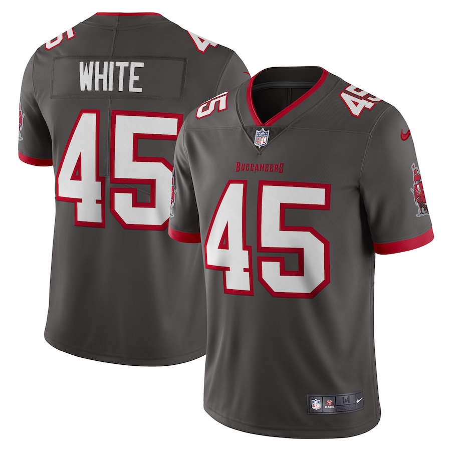 Mens Tampa Bay Buccaneers Devin White  Pewter Vapor Limited Jersey
