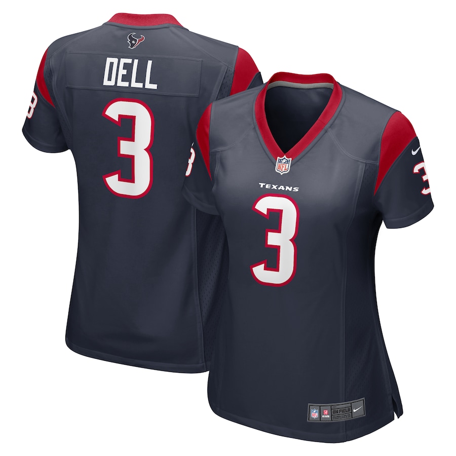 Womens Houston Texans Tank Dell  Navy Player Game Jersey