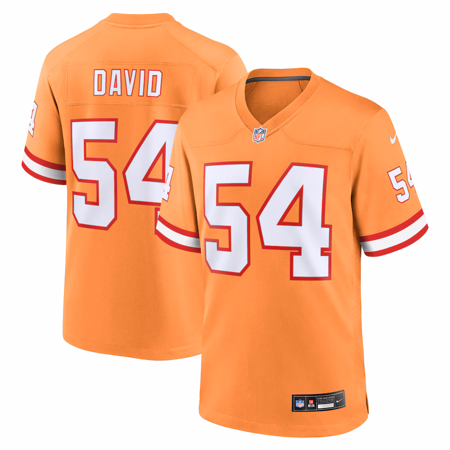 Lavonte David Tampa Bay Buccaneers  Throwback Game Jersey - Orange