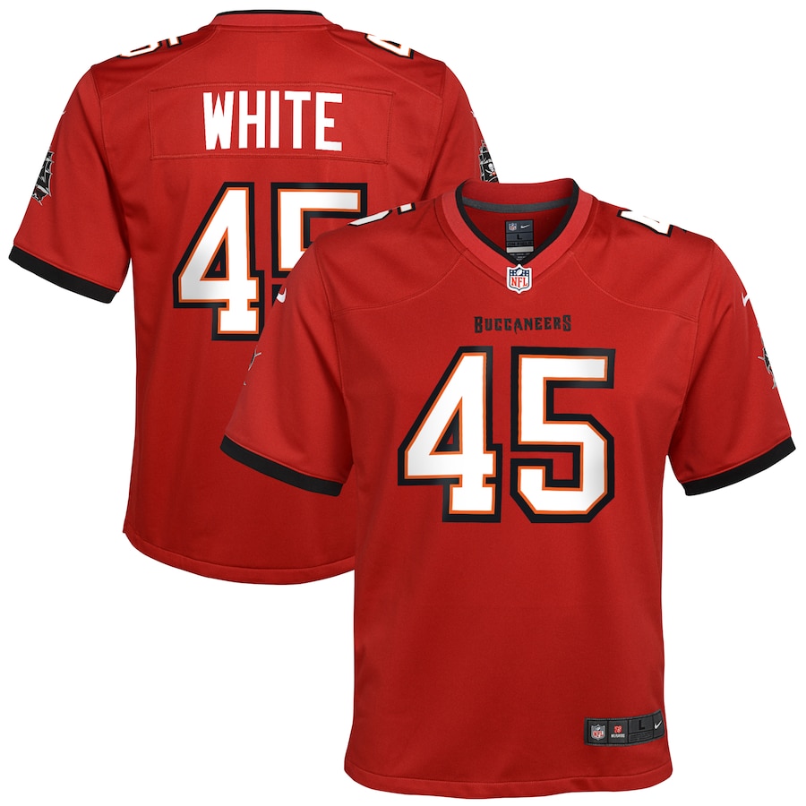 Youth Tampa Bay Buccaneers Devin White  Red Game Jersey
