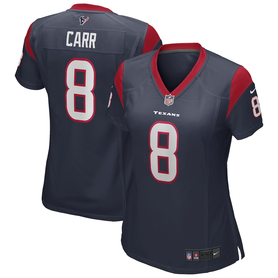 Womens Houston Texans David Carr  Navy Game Retired Player Jersey