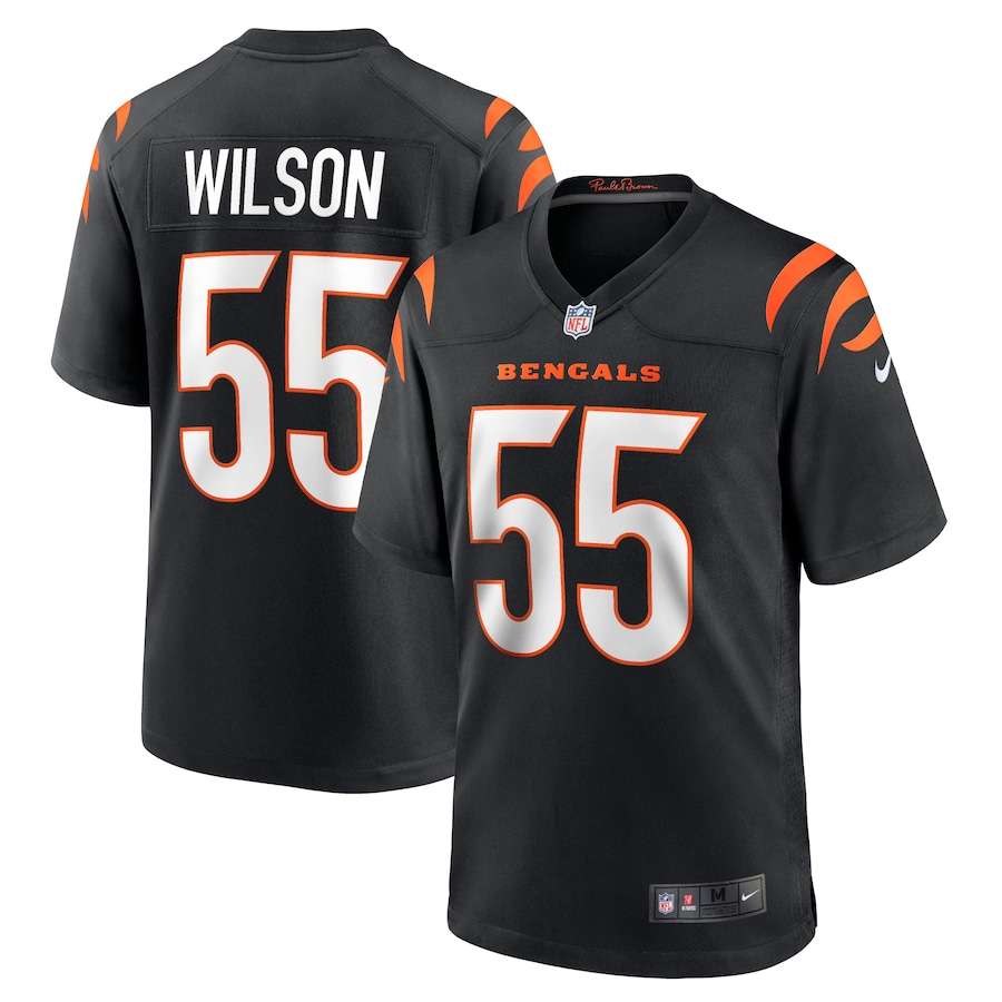 Mens Cincinnati Bengals Logan Wilson  Black Game Jersey