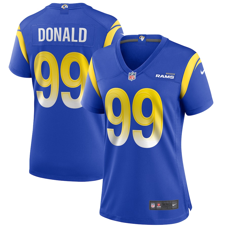 Womens Los Angeles Rams Aaron Donald  Royal Player Jersey
