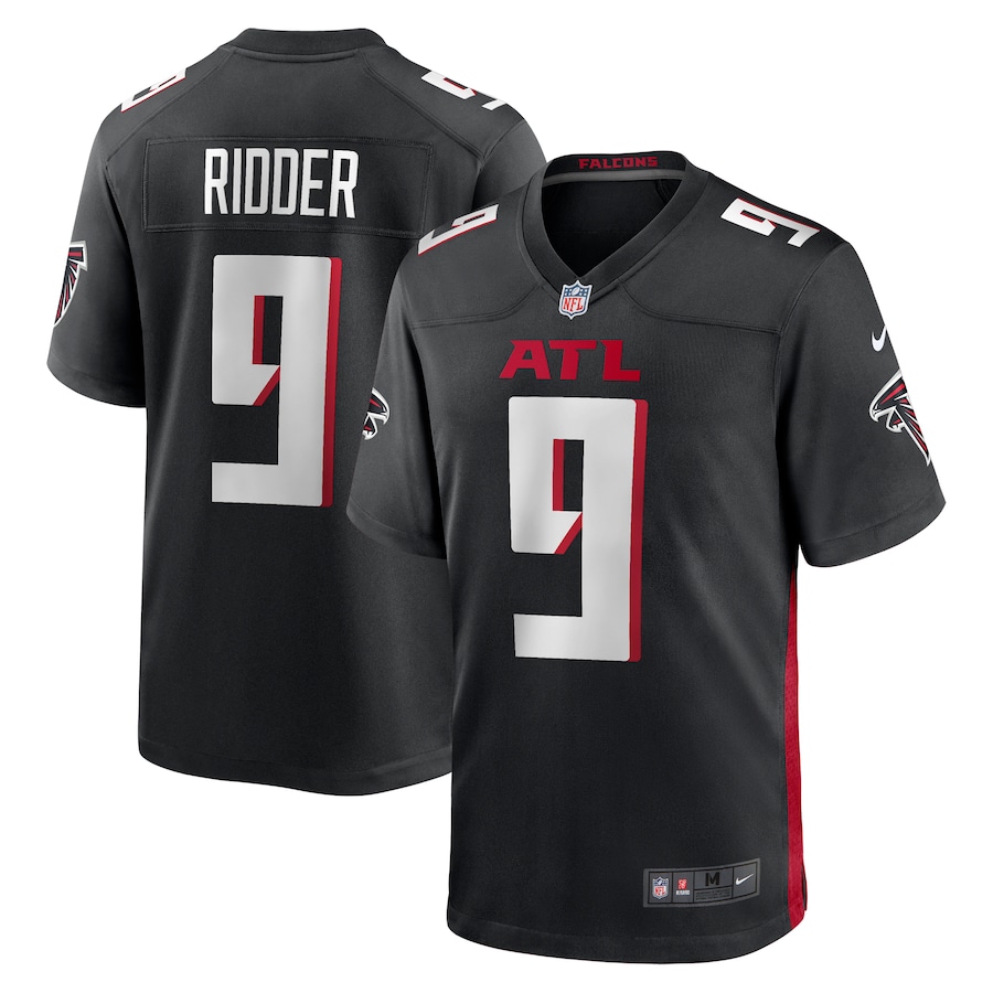 Mens Atlanta Falcons Desmond Ridder  Black Game Player Jersey