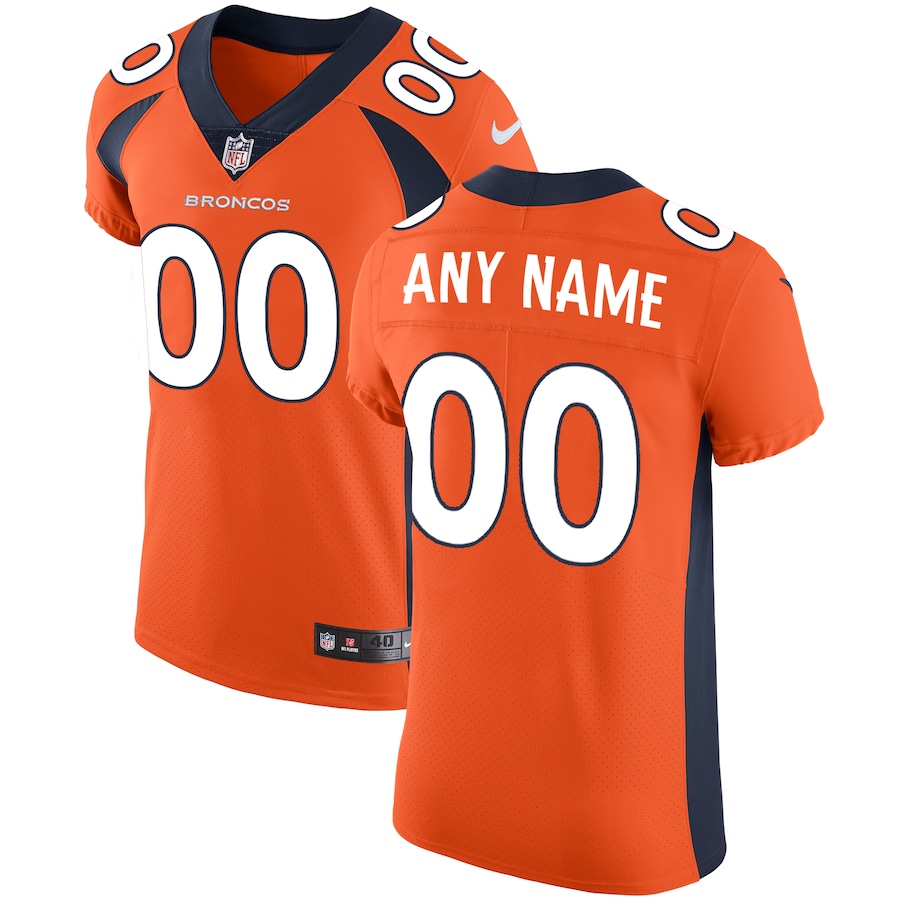 Mens Denver Broncos  Orange Vapor Untouchable Custom Elite Jersey