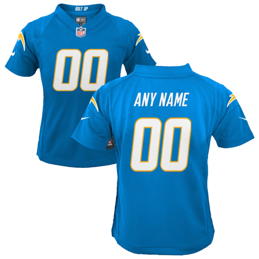 Youth Los Angeles Chargers  Powder Blue Custom Game Jersey