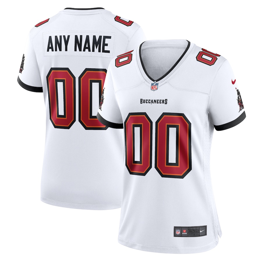 Womens  Tampa Bay Buccaneers White Custom Game Jersey