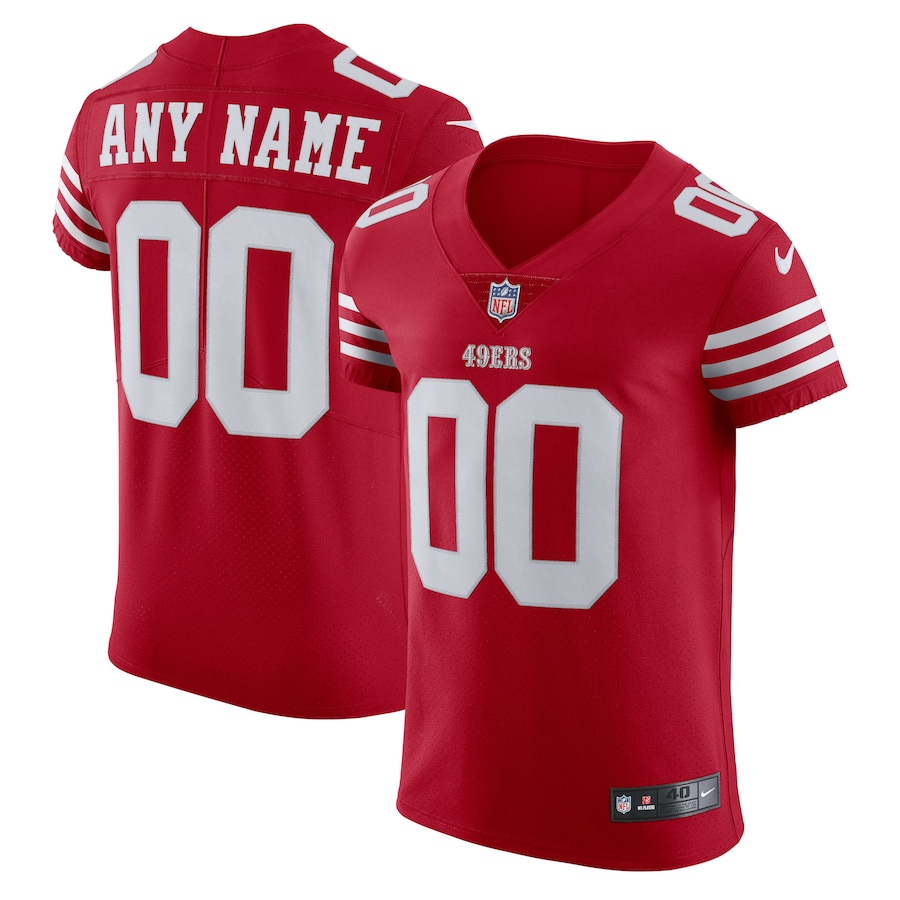 Mens San Francisco 49ers  Scarlet Vapor Elite Custom Jersey