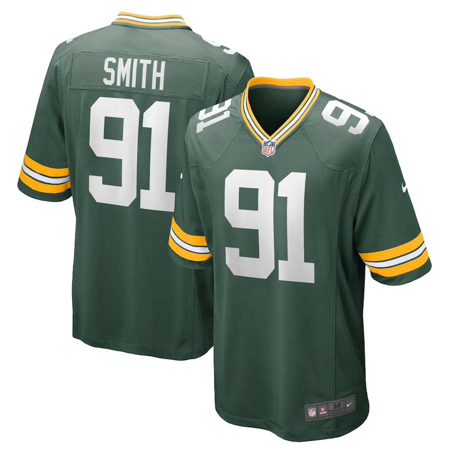 Mens Green Bay Packers Preston Smith  Green Game Team Jersey