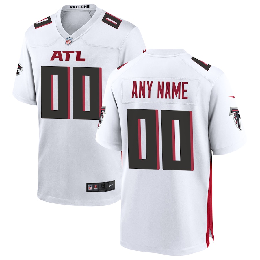 Mens Atlanta Falcons  White Custom Game Jersey