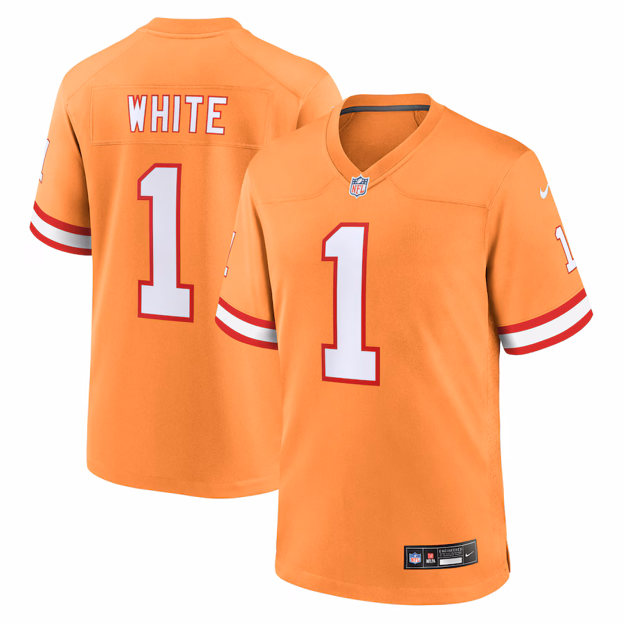 Rachaad White Tampa Bay Buccaneers  Throwback Game Jersey - Orange