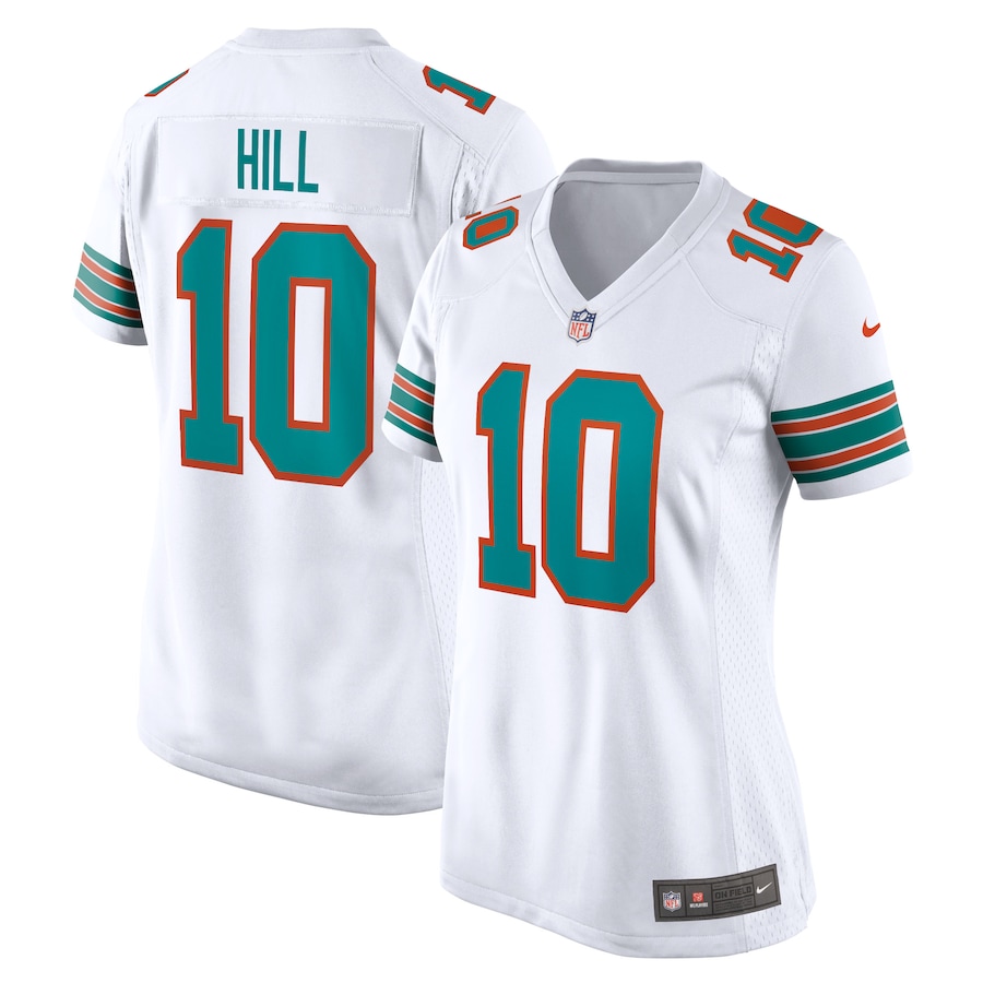 Womens Miami Dolphins Tyreek Hill  White Alternate Game Jersey