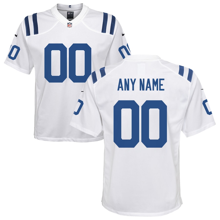 Youth  Indianapolis Colts White Custom Game Jersey