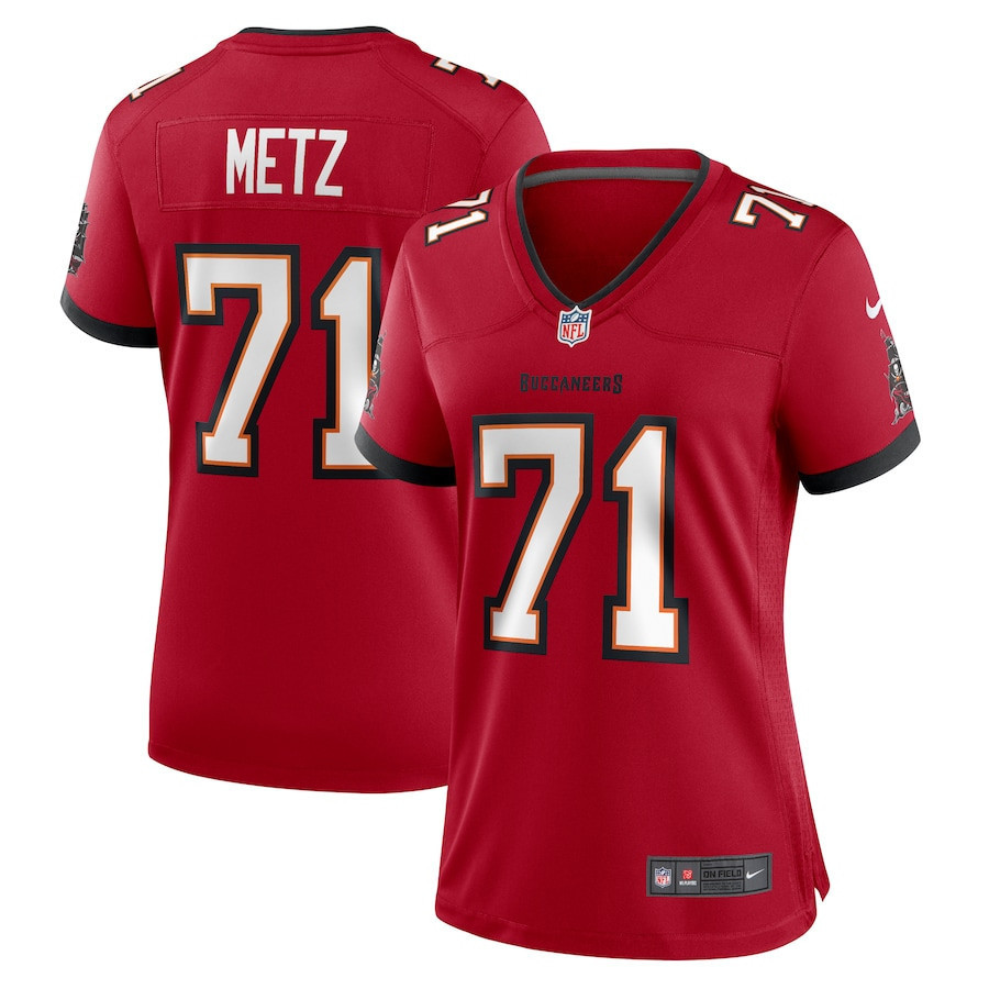 Lorenz Metz 71 Tampa Bay Buccaneers Game Women Jersey - Red