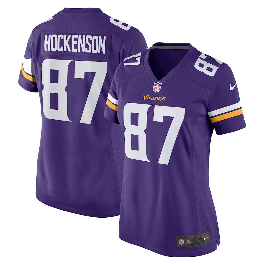 Womens Minnesota Vikings T.J. Hockenson  Purple Game Player Jersey