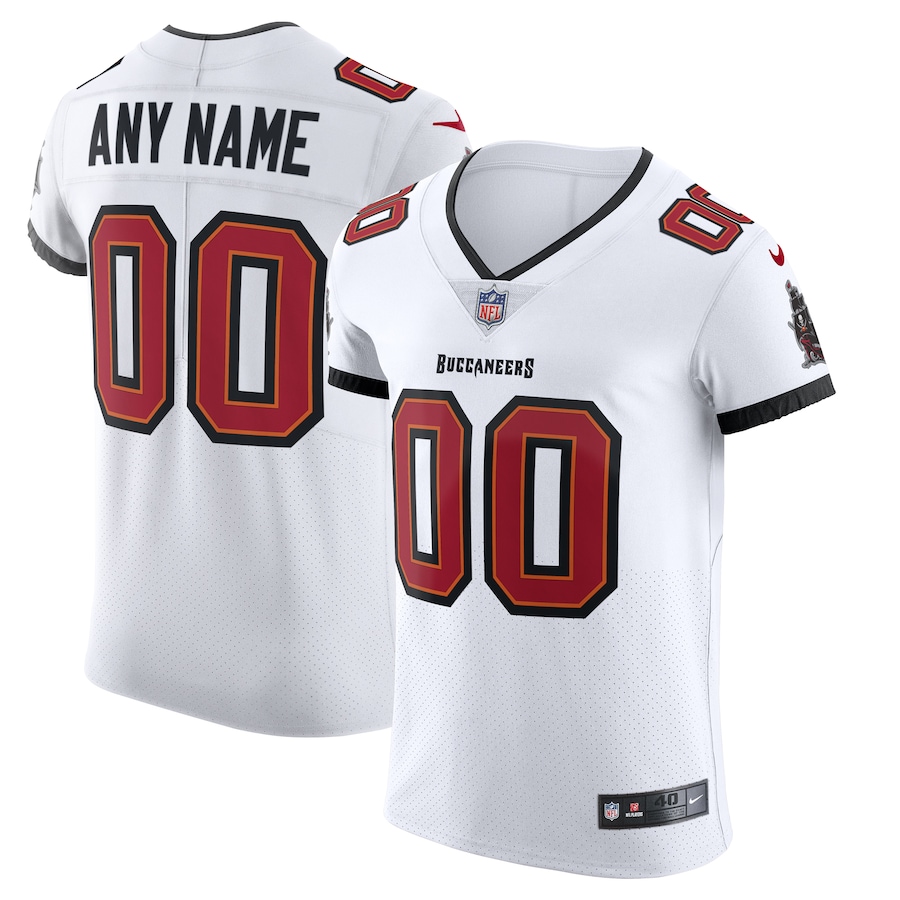 Mens Tampa Bay Buccaneers  White Vapor Elite Custom Jersey