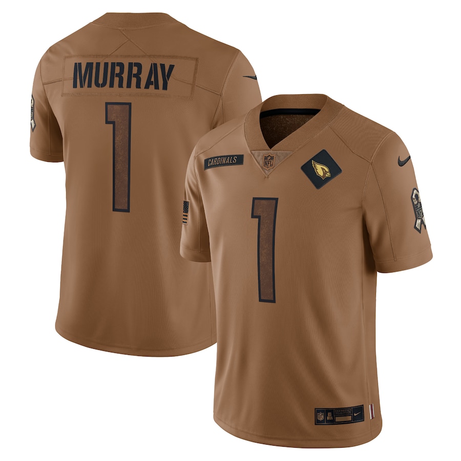 Mens Arizona Cardinals Kyler Murray  Brown 2023 Salute To Service Limited Jersey