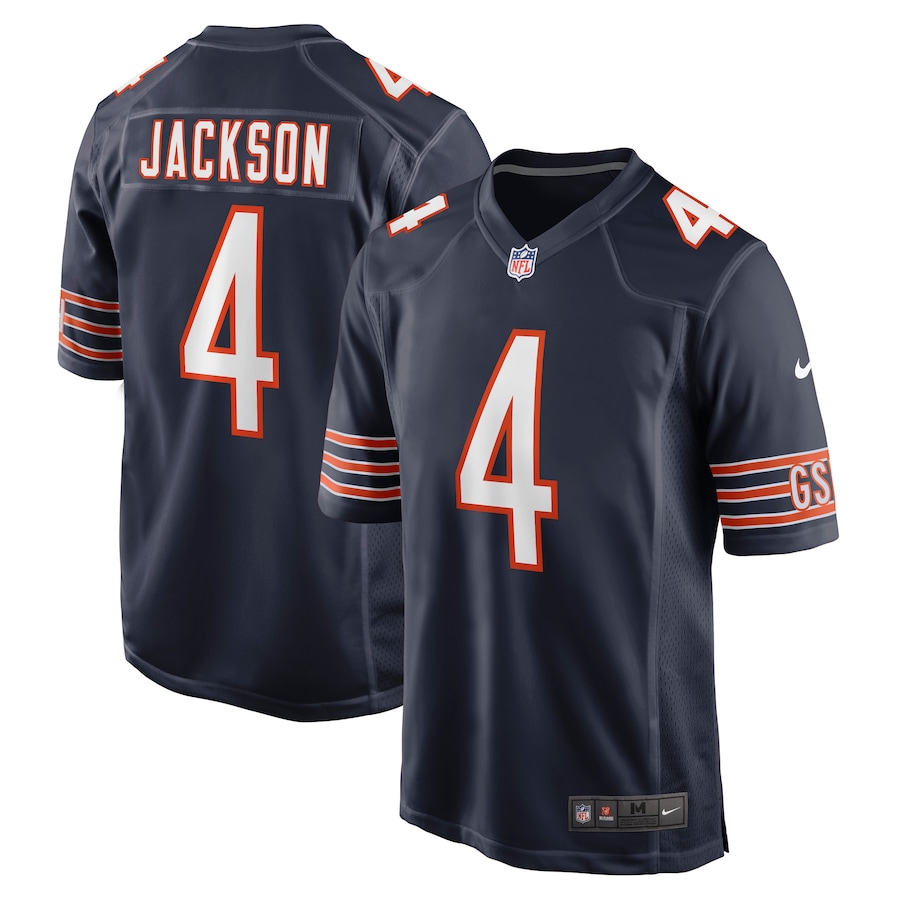Mens Chicago Bears Eddie Jackson  Navy Game Player Jersey