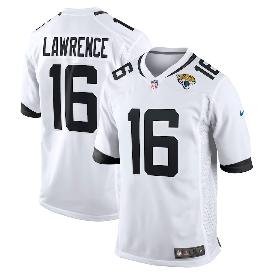 Mens Jacksonville Jaguars Trevor Lawrence  White Game Jersey