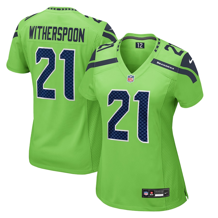Womens Seattle Seahawks Devon Witherspoon  Neon Green  Game Jersey