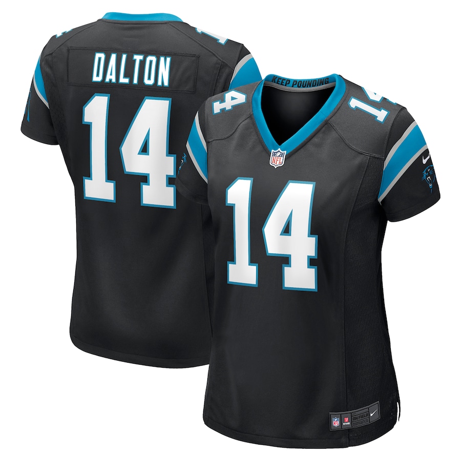 Womens Carolina Panthers Andy Dalton  Black Game Player Jersey