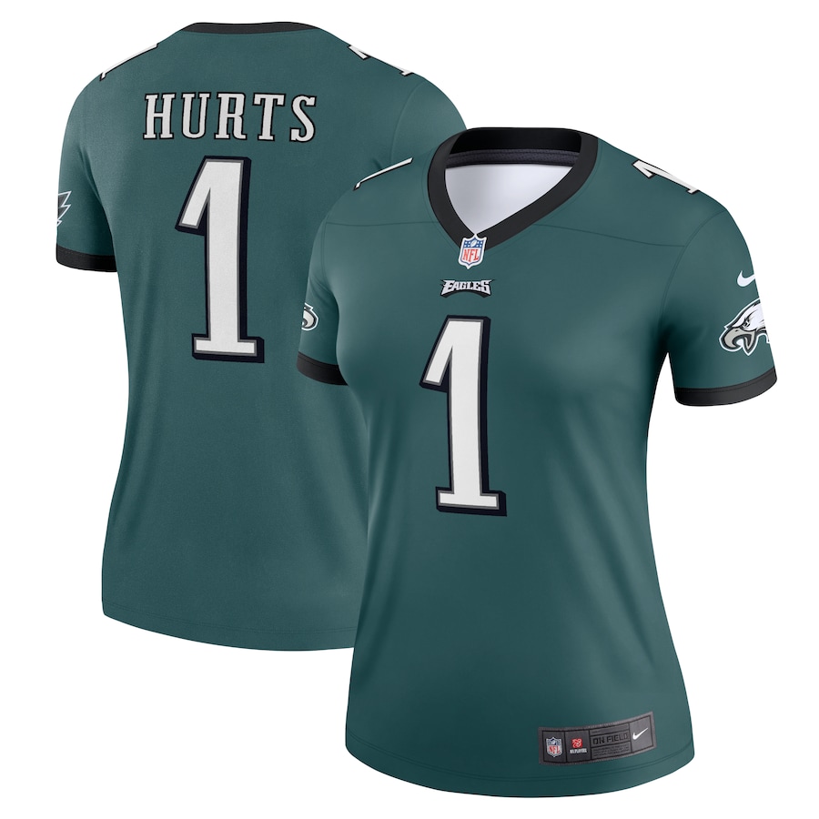 Womens Philadelphia Eagles Jalen Hurts  Midnight Green Legend Jersey