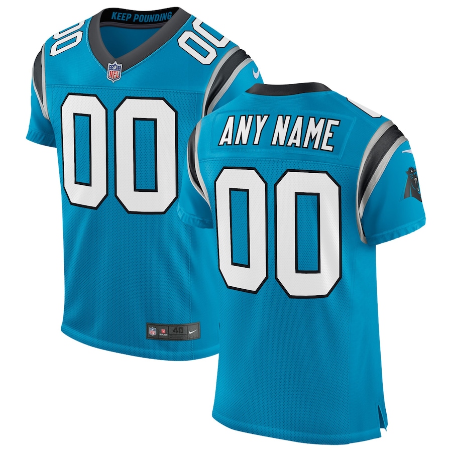 Mens Carolina Panthers  Blue Classic Elite Custom Jersey