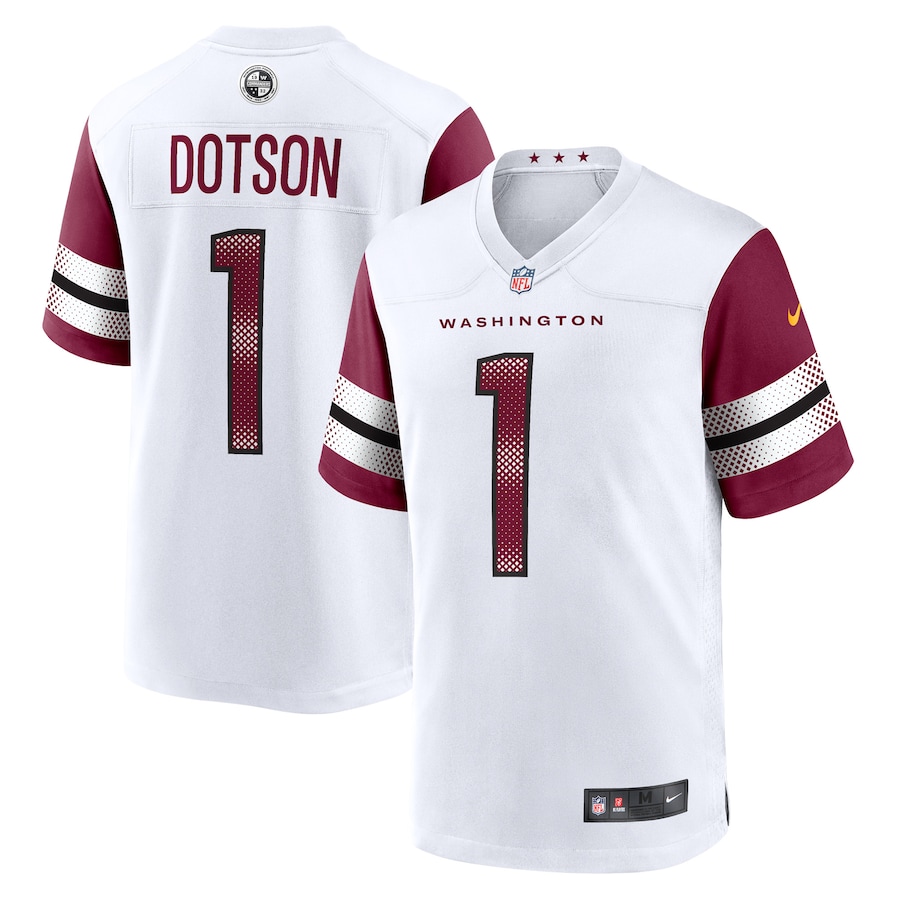 Mens Washington Commanders Jahan Dotson  White Game Player Jersey