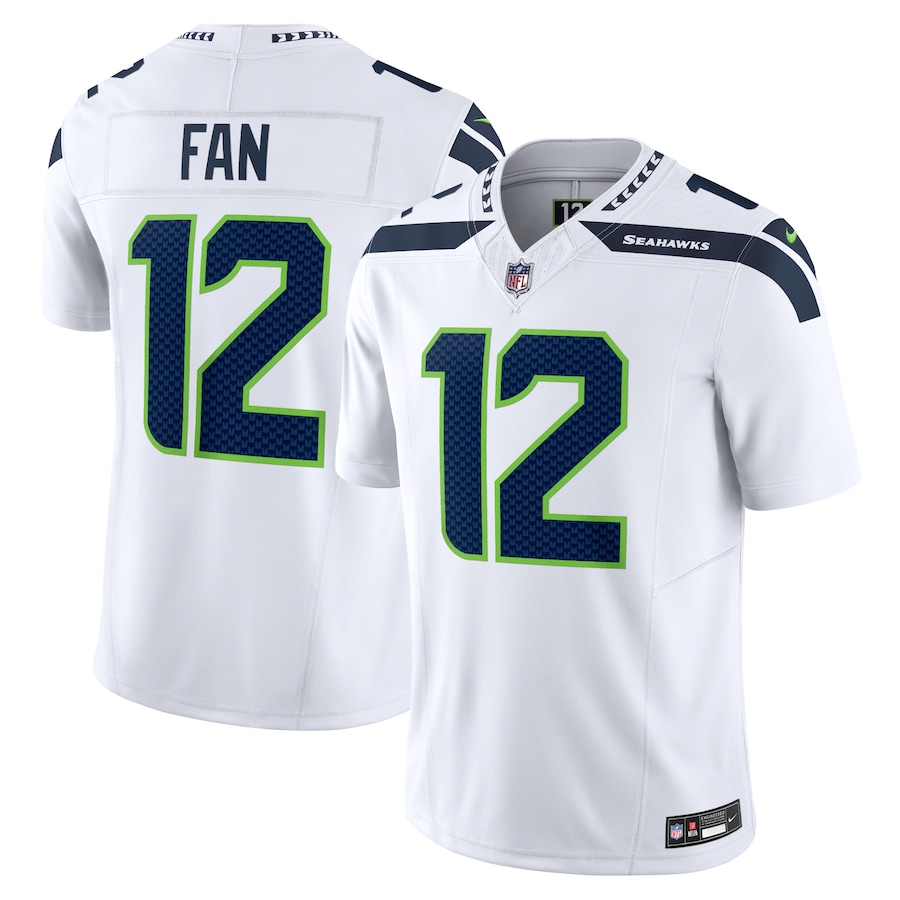 Mens Seattle Seahawks 12s  White Vapor F.U.S.E. Limited Jersey